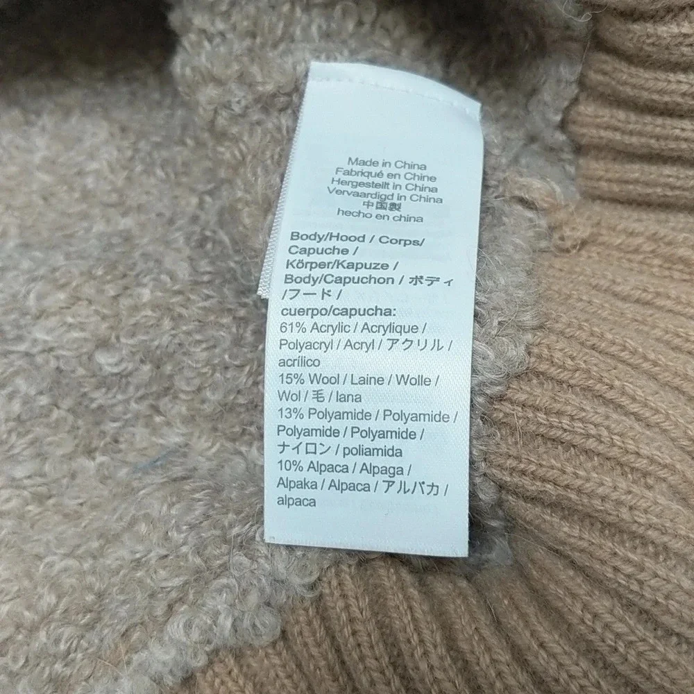 J. CREW Wool Blend Colorblock Sweater Hoodie Medium M